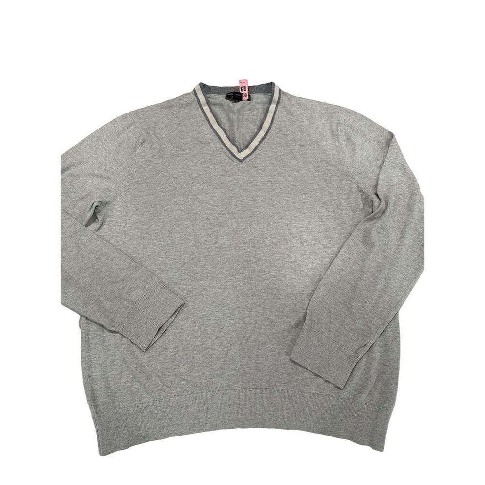 Banana Republic Men's Gray V-Neck Pullover Sweater Size L